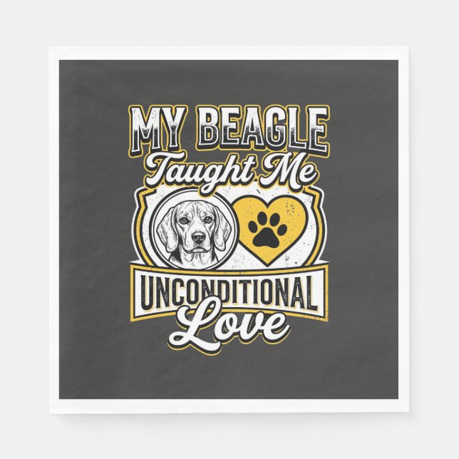 Beagle Unbedingte Liebe Hundebesitzer Serviette (Vorderseite)