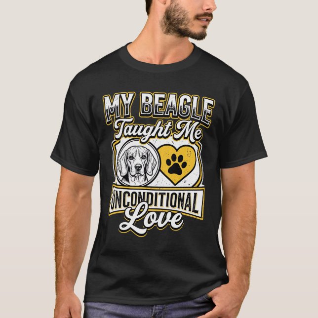 Beagle Unbedingte Liebe Hundebesitzer T-Shirt (Vorderseite)