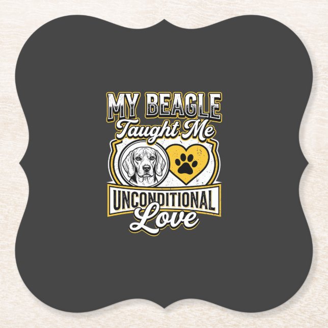 Beagle Unbedingte Liebe Hundebesitzer Untersetzer (Vorderseite)