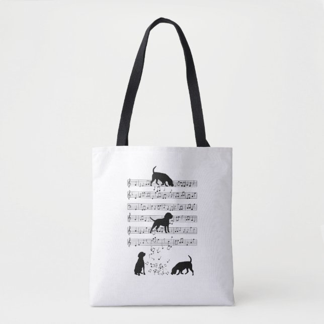 Beagle und Musiknote Clef Musiker Niedlicher Beagl (Vorderseite)