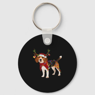 Beagle und Weihnachten Klassischer T - Shirt Schlüsselanhänger