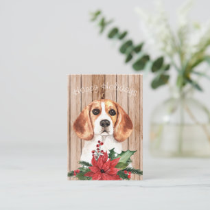 Beagle und Weihnachtsgeschäft Mitteilungskarte