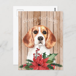 Beagle und Weihnachtsgeschäft Postkarte