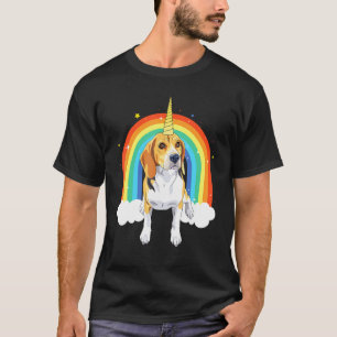 Beagle Unicorn Sonnen Niedlicher Beagle Unicorn Re T-Shirt