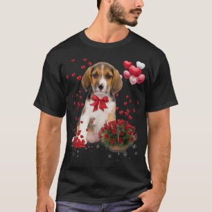 Beagle Valentines Day Funny Dog Lover Happy Valen T-Shirt