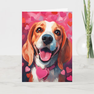 Beagle Valentinstag Karte