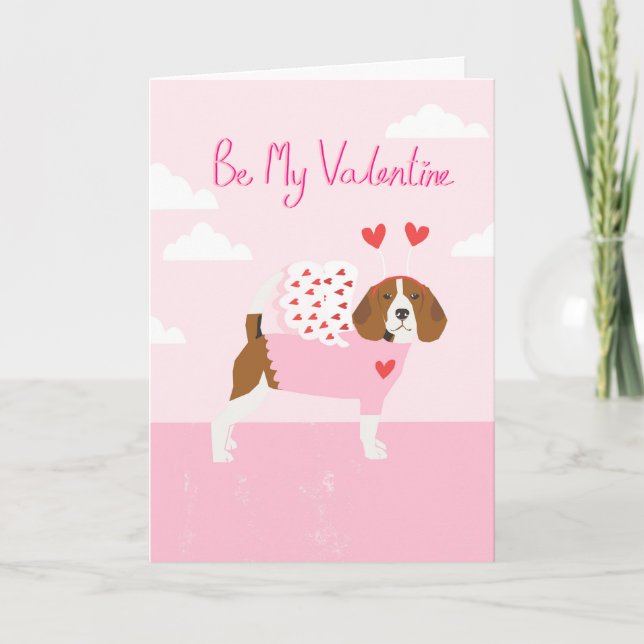 Beagle Valentinstag Liebe Feiertagskarte (Vorderseite)