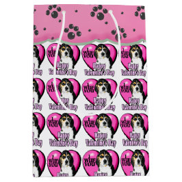 Beagle Valentinstag Mittlere Geschenktüte