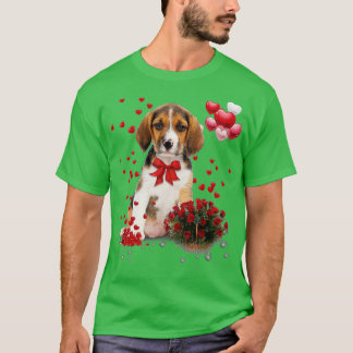 Beagle Valentinstag Shirt Funny Dog Lover Happy