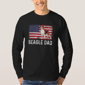 Beagle Vater American Flag 4. Juli Patriotic T-Shirt