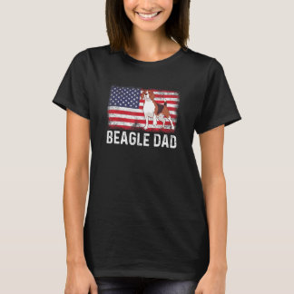 Beagle Vater American Flag 4. Juli Patriotic T-Shirt