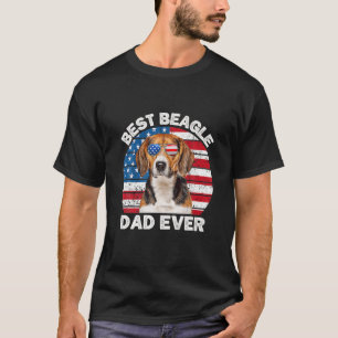 Beagle Vater American Flag Niedlich Beagle Dog Lov T-Shirt