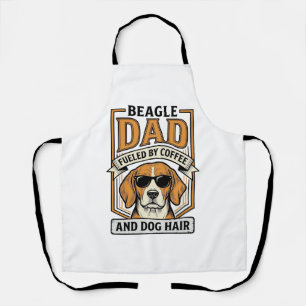 Beagle-Vater, angetrieben von Kaffee und Hundehaar Schürze
