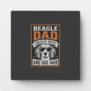 Beagle-Vater angetrieben von Kaffee und Hundehaare Fotoplatte