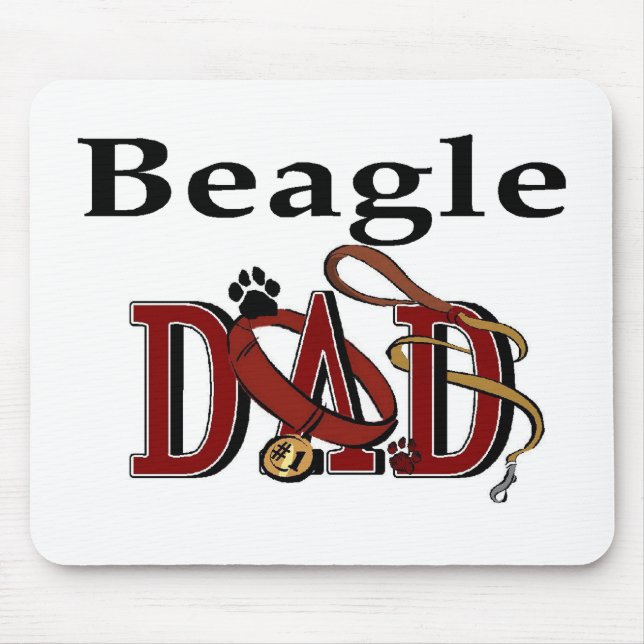 Beagle Vater Bekleidungsgeschenke Mousepad (Vorne)