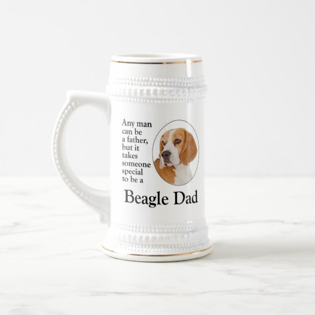 Beagle Vater Bierglas (Links)
