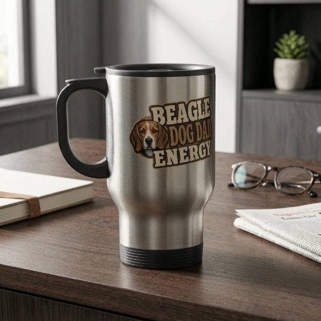 Beagle-Vater-Energie-Reisebecher Reisebecher (Beagle Dad Energy Travel Mug)