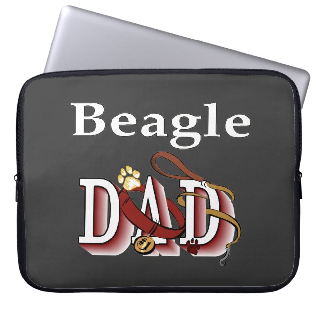 Beagle Vater Geschenke Laptopschutzhülle (Vorderseite)