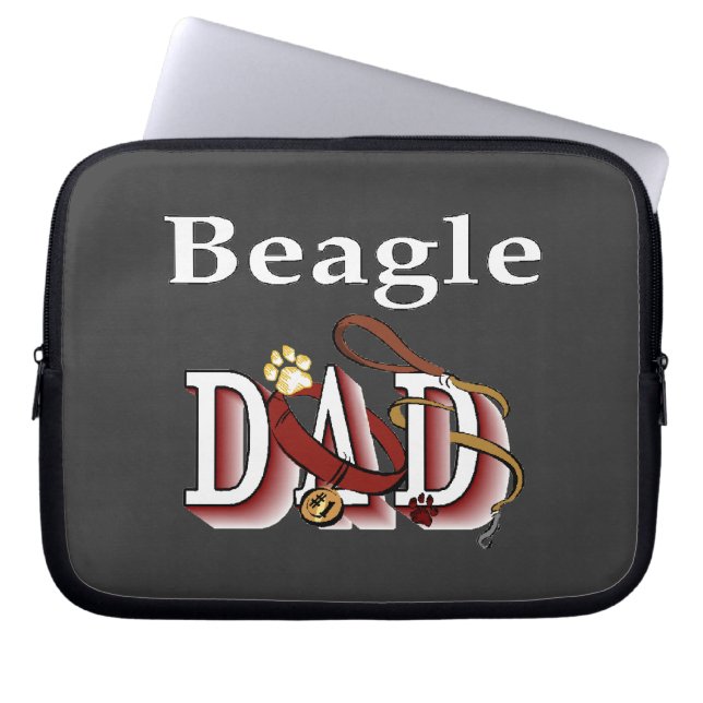 Beagle Vater Geschenke Laptopschutzhülle (Vorderseite)