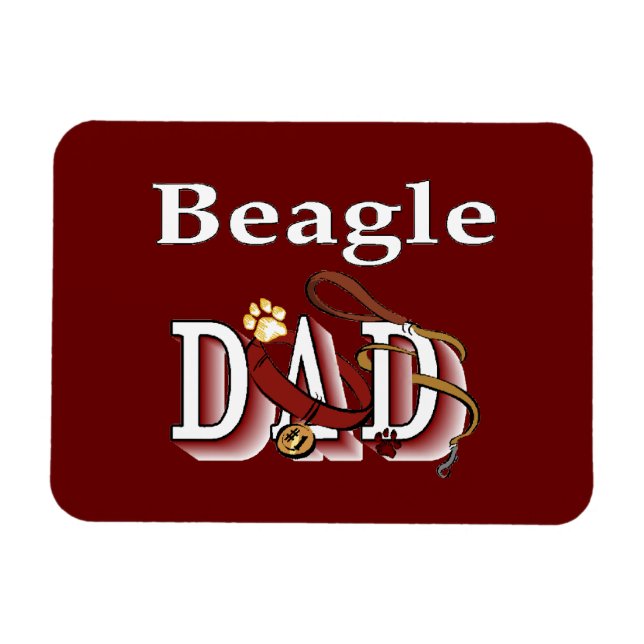 Beagle Vater Geschenke Magnet (Horizontal)