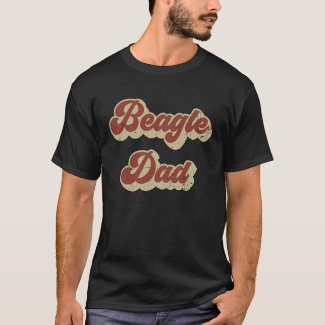 Beagle-Vater Hund Beagle-Papa T-Shirt (Vorderseite)