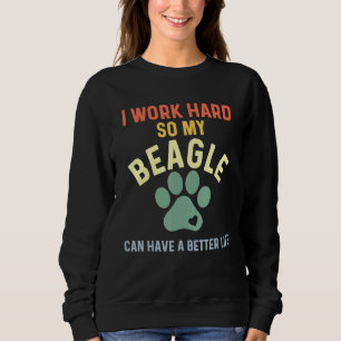 Beagle Vater Retro Beagle für Männer Ich arbeite h Sweatshirt