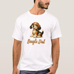 Beagle-Vater Süßer Vintage-Welpe T-Shirt