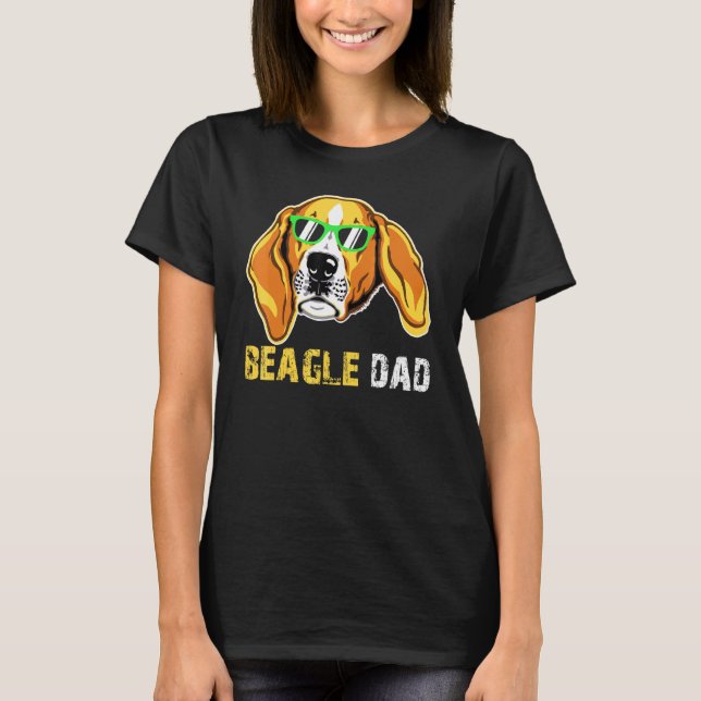 Beagle Vater T-Shirt für Beagle Hunde Vatertag (Vorderseite)