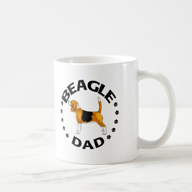 Beagle Vater Tasse (Rechts)