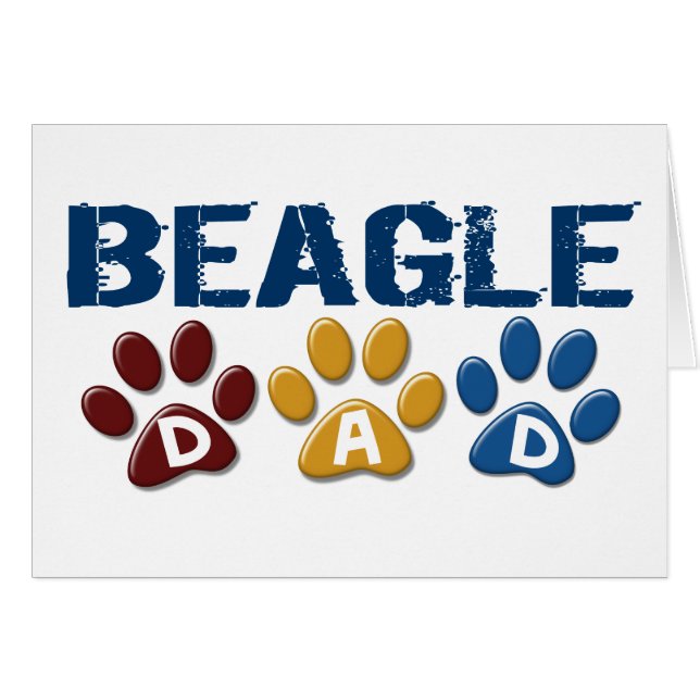 BEAGLE-VATER Tatzen-Druck (Vorderseite (Horizontal))