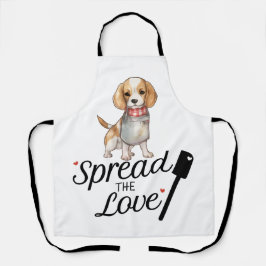 Beagle verbreitet die Liebe Schürze