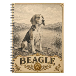 Beagle, Vintage Heritage Hund Notizblock