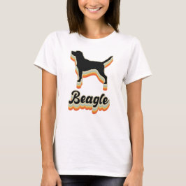 Beagle Vuntage Dog Silhuette T-Shirt
