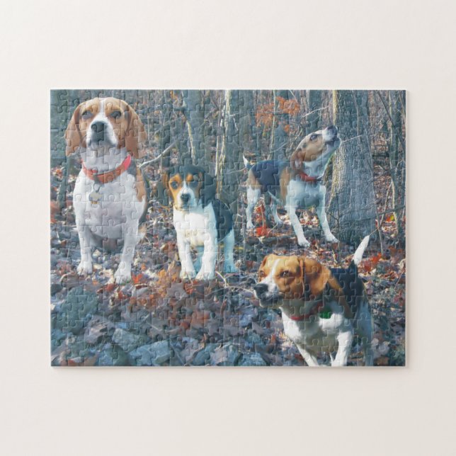 Beagle-Waldpuzzlespiel Puzzle (Horizontal)