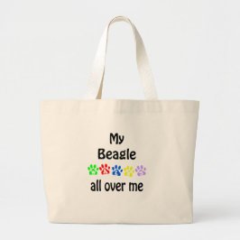 Beagle Walks Design Jumbo Stoffbeutel