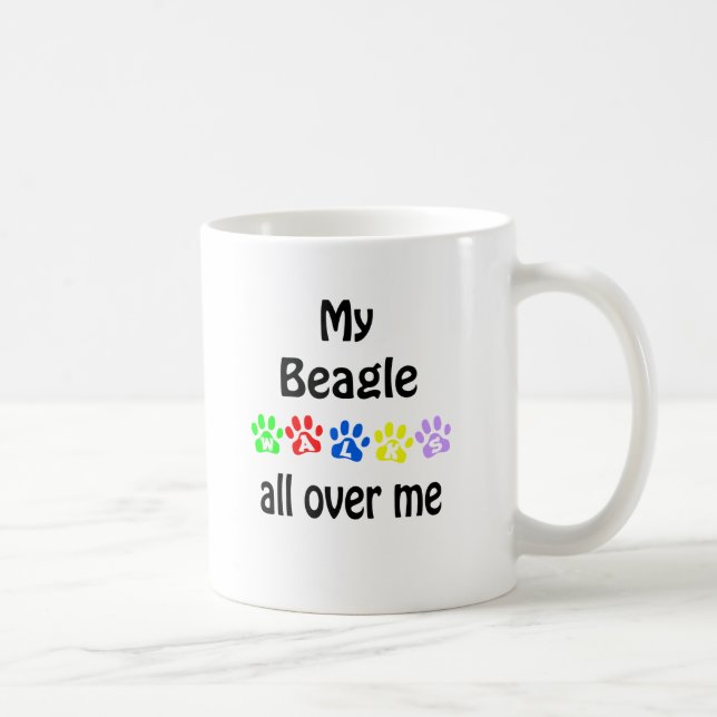 Beagle Walks Design Tasse (Rechts)
