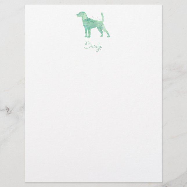 Beagle Watercolor-Design (Vorderseite)