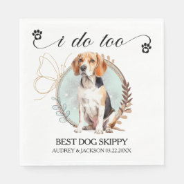 Beagle Wedding Napkins mit Hunden Foto Serviette