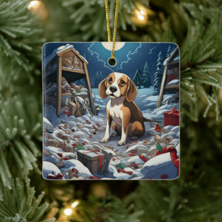 Beagle Weihnachten, Geschenk für Beagle Hund Lover Keramikornament