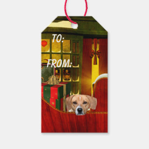 Beagle-Weihnachten Geschenkanhänger