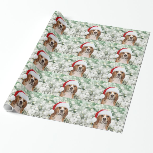 Beagle-Weihnachten Geschenkpapier (Ungerollt)