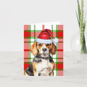 Beagle Weihnachten Hund Rotes Grün Karierte Weihna