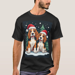 Beagle Weihnachten Hundebesitzer Xmas Feiertags-Py T-Shirt