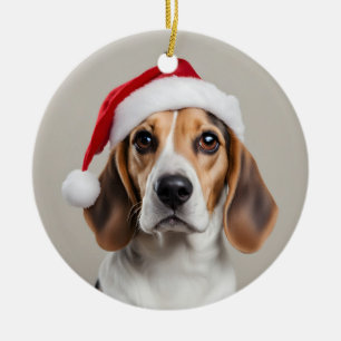 Beagle Weihnachten Keramik Ornament