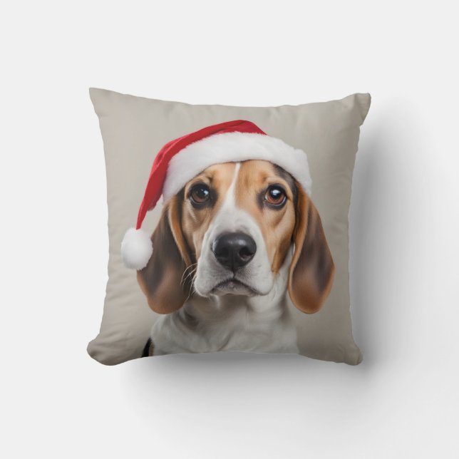 Beagle Weihnachten Kissen (Vorderseite)