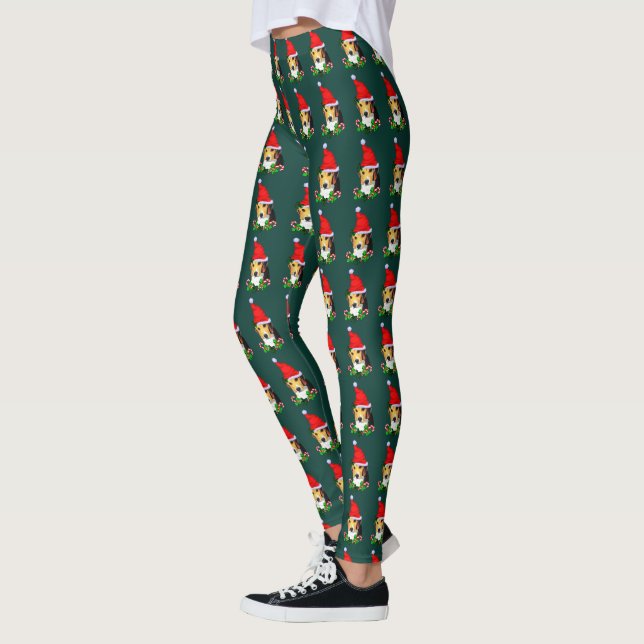 Beagle Weihnachten Leggings (Links)