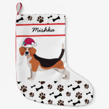 Beagle Weihnachten mit eigenem Hundenamen