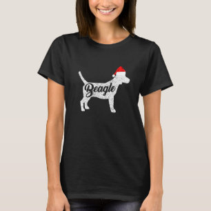 Beagle Weihnachten Niedliche Weihnachtsmannmütze B T-Shirt