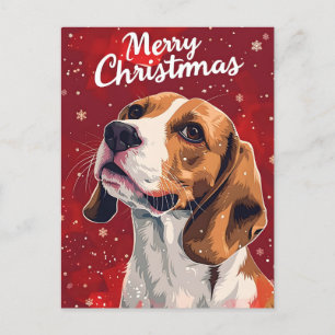Beagle Weihnachten Postkarte