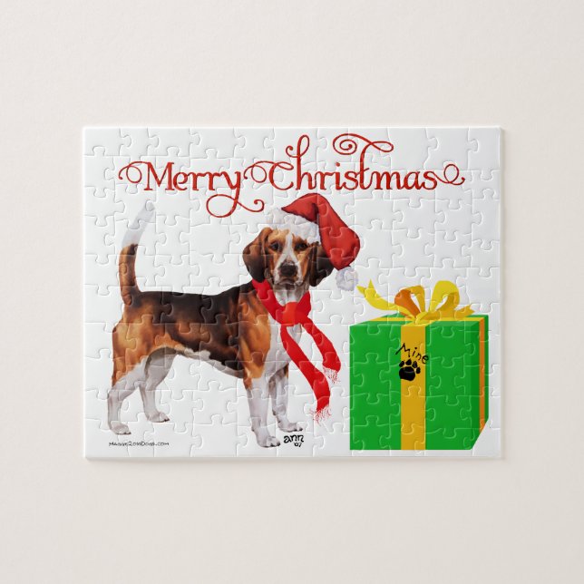 Beagle Weihnachten Puzzle (Horizontal)